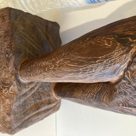 Vintage Fine Art, Inuit Carving, Wood, 20 1/2" - Picture 9 of 10